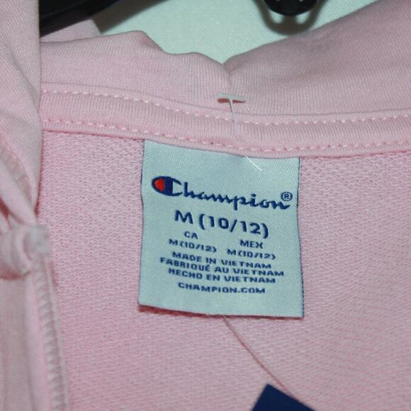 NWT Champion Pink Girls Hooded Zipper Jacket Size Medium - Picture 8 of 8